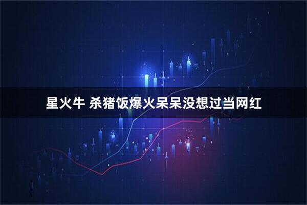 星火牛 杀猪饭爆火呆呆没想过当网红