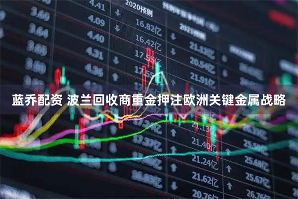 蓝乔配资 波兰回收商重金押注欧洲关键金属战略
