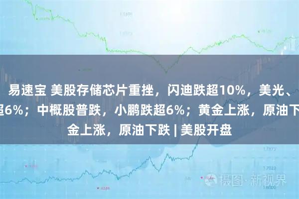 易速宝 美股存储芯片重挫，闪迪跌超10%，美光、SK海力士跌超6%；中概股普跌，小鹏跌超6%；黄金上涨，原油下跌 | 美股开盘